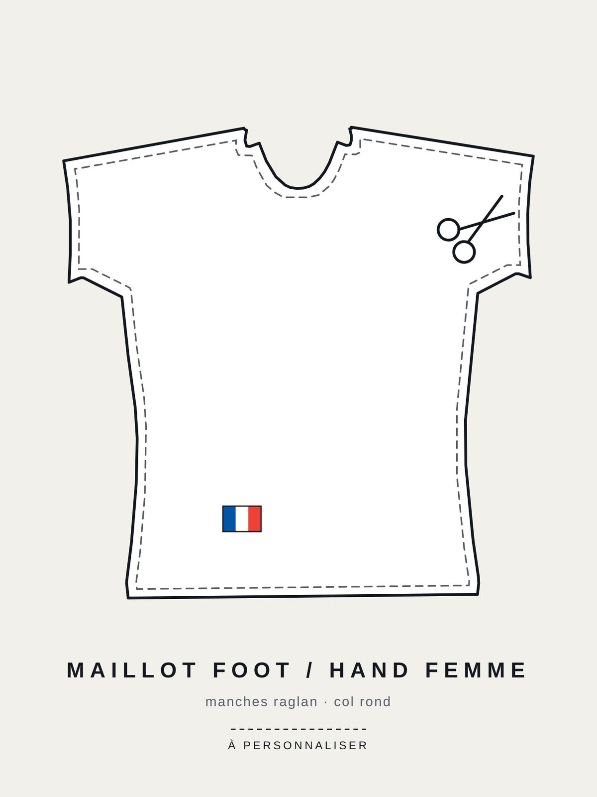 Maillot foot / hand femme raglan personnalisé