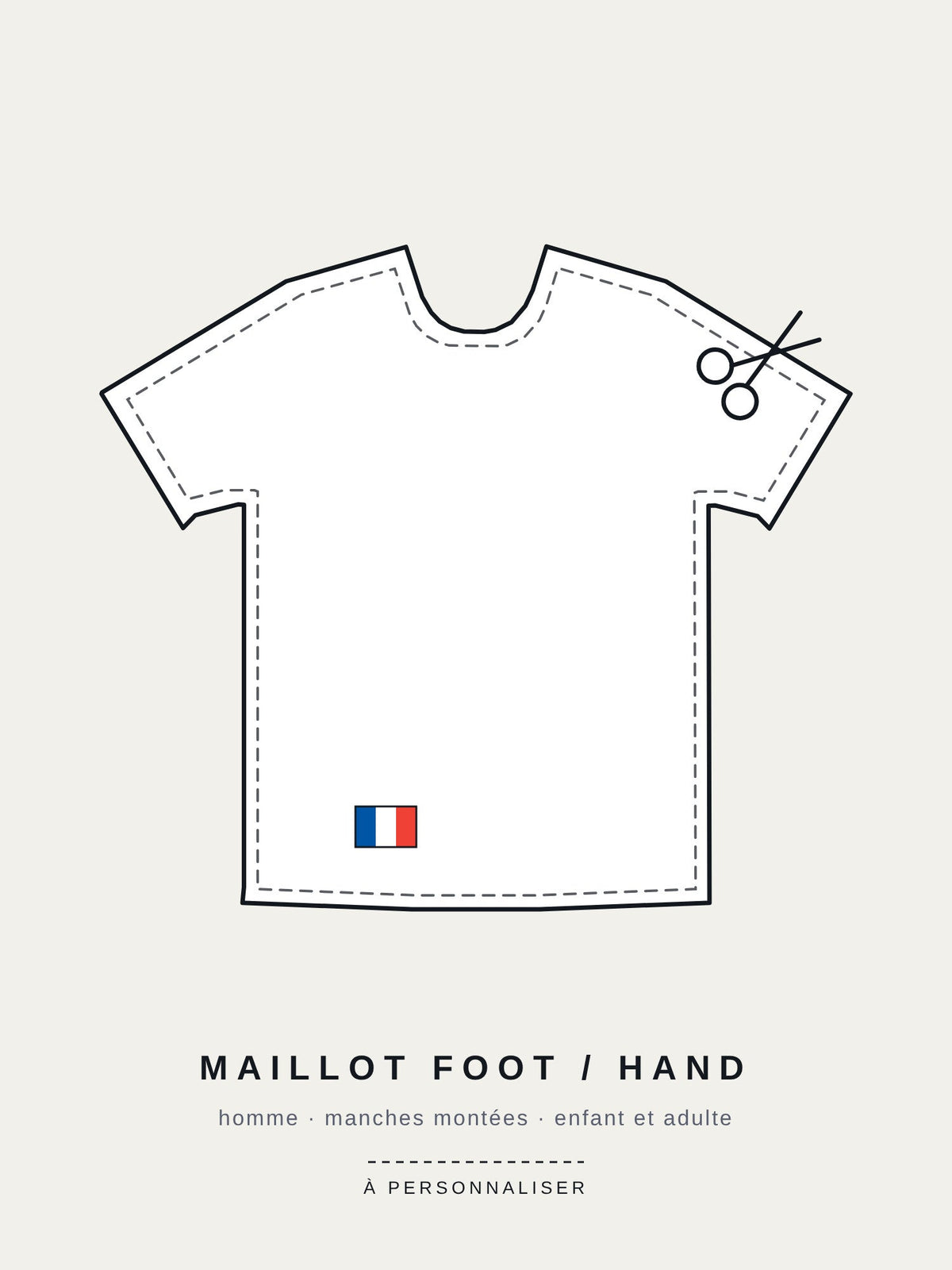 Maillot foot / hand homme manches montées personnalisé