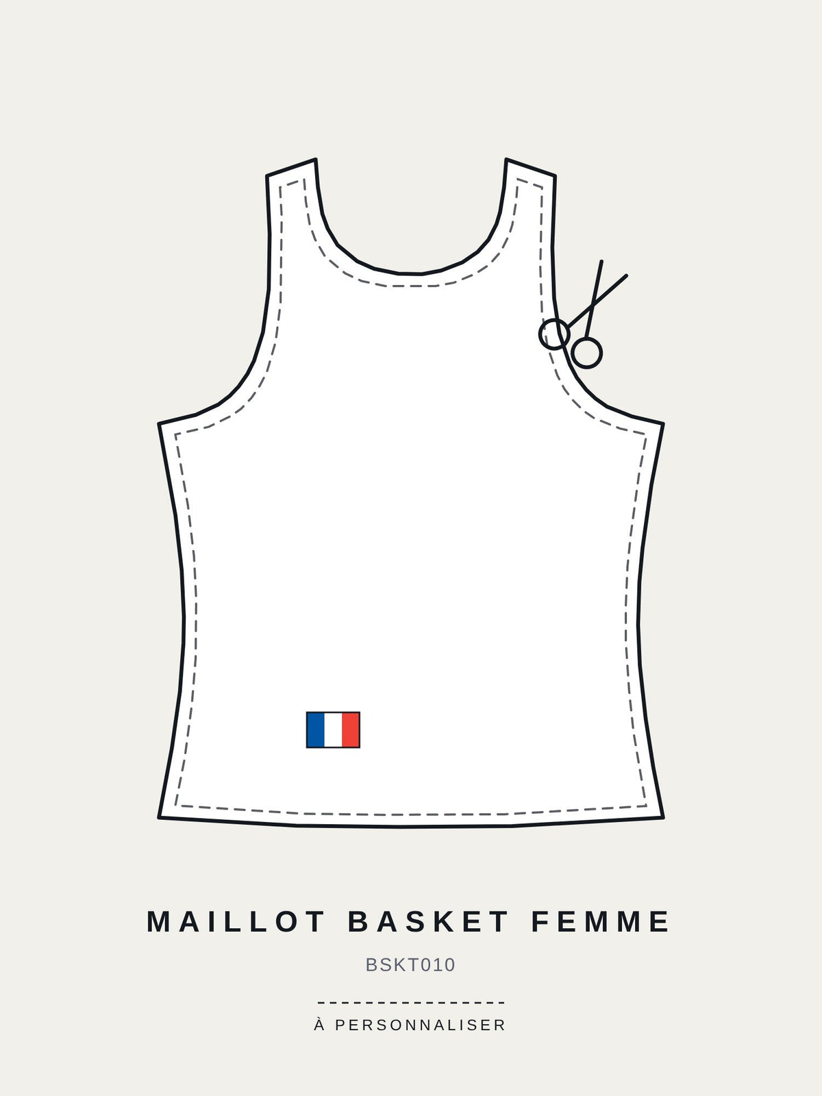 Maillot basket femme personnalisé BSKT010