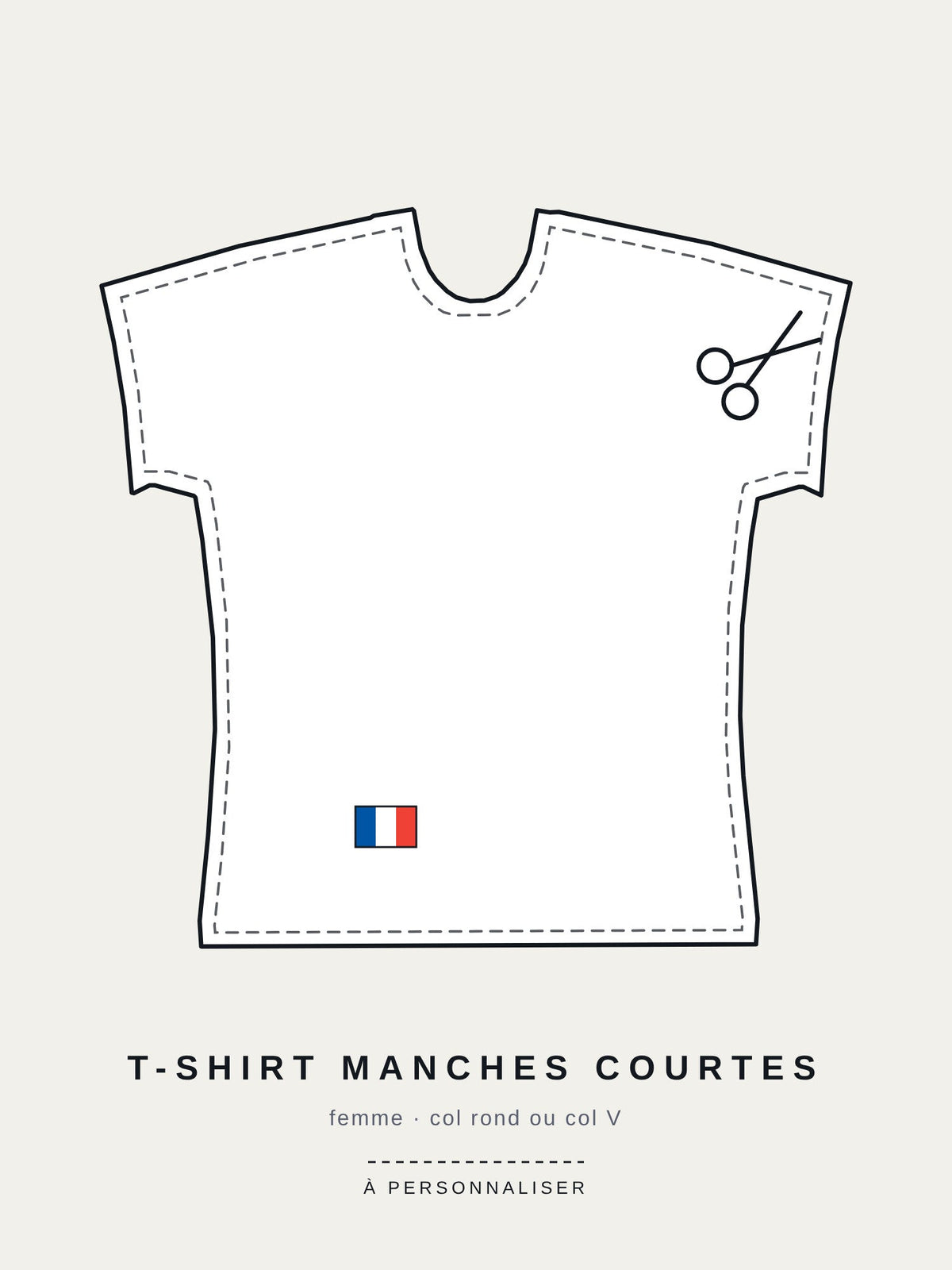 T-shirt manches courtes femme personnalisé