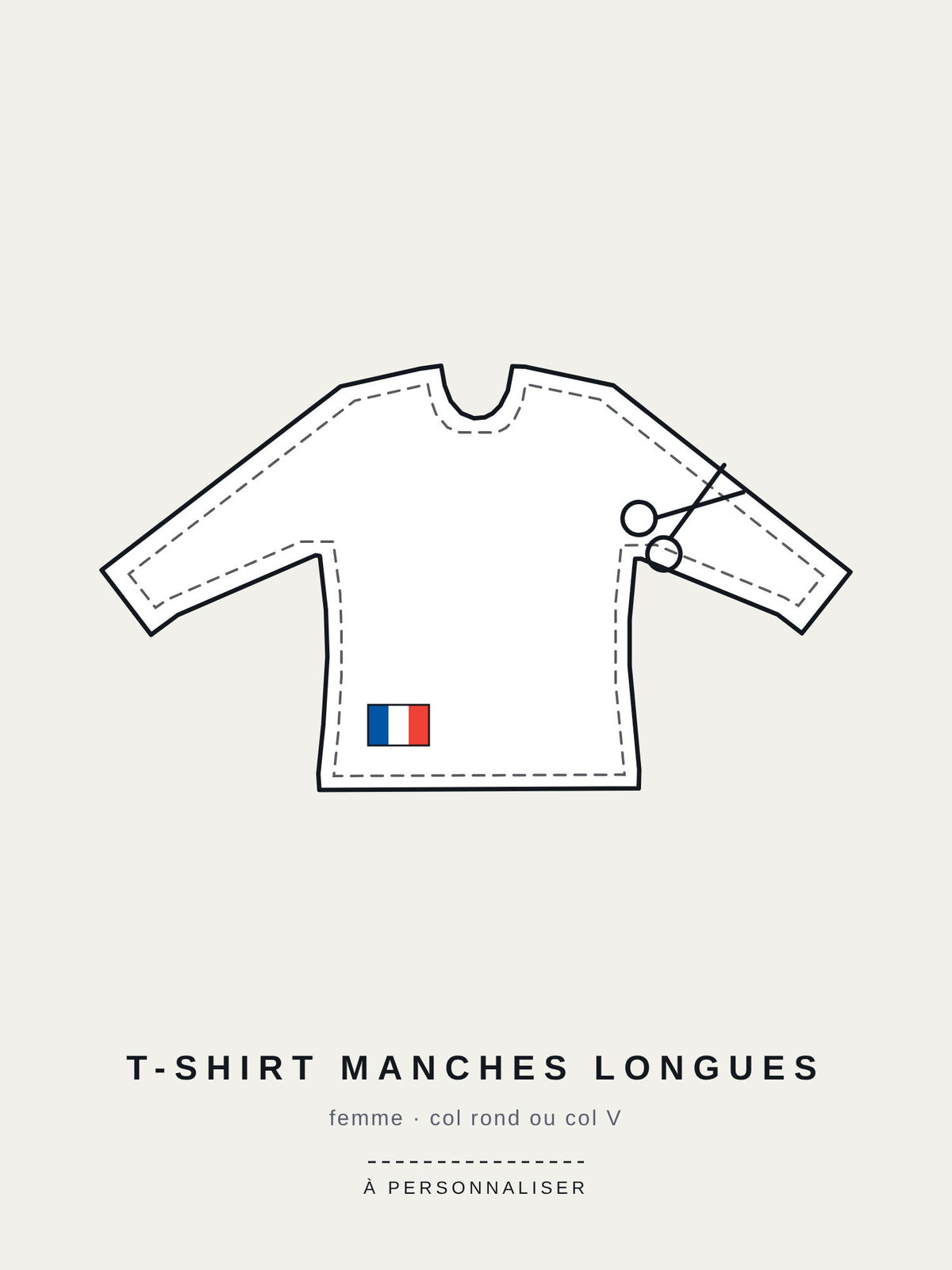 T-shirt manches longues femme personnalisé