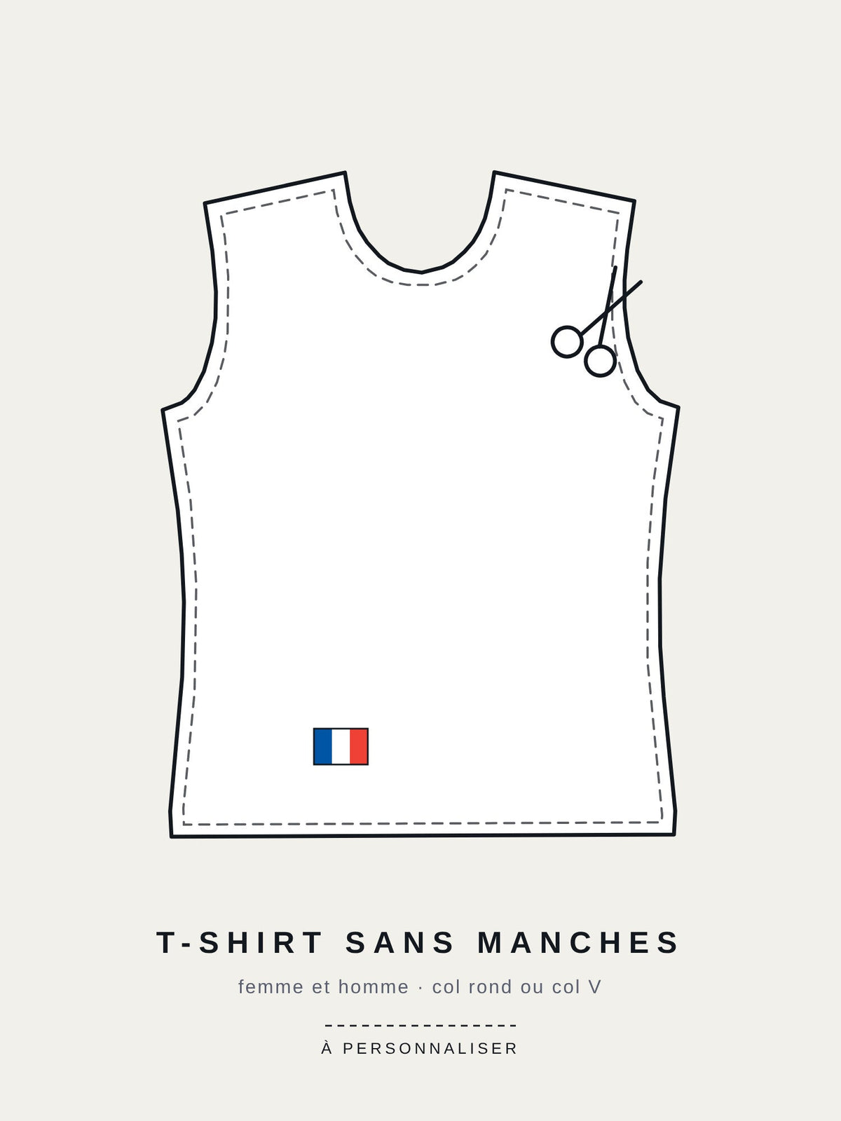 T-shirt sans manches personnalisé